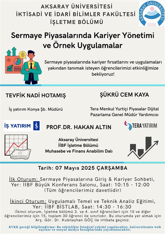 Sermaye Piyasalarında Kariyer Yönetimi ve Örnek Uygulamalar